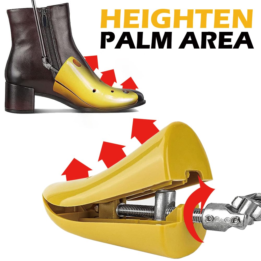 Arboles de zapatos para estirar zapatos, longitud y ancho ajustables para hombres y mujeres, Amarillo, Talla única