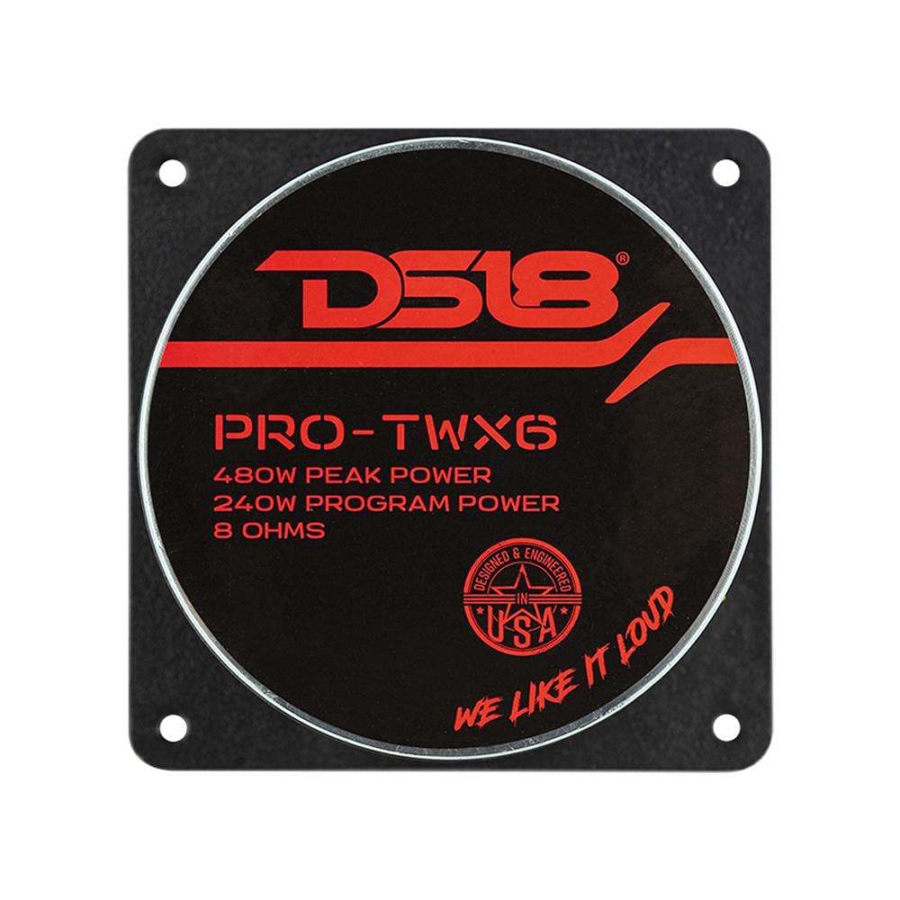 1 DS18 Pro-TWX6 PROTWX6 Driver Tweeter de compresión Cuadrado 4 x 4 10 x 10 cm 240 vatios rms 480 vatios máx 8 ohmios 112 db spl Fiesta casa, 1 Pieza