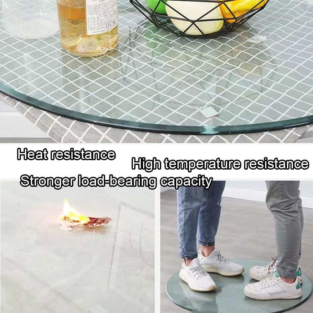 Runde Glastischplatte Aus Gehärtetem Glas – Braun Transparent, Verschiedene Größen (38–100 Cm) | Für Couchtisch, Garten, Café