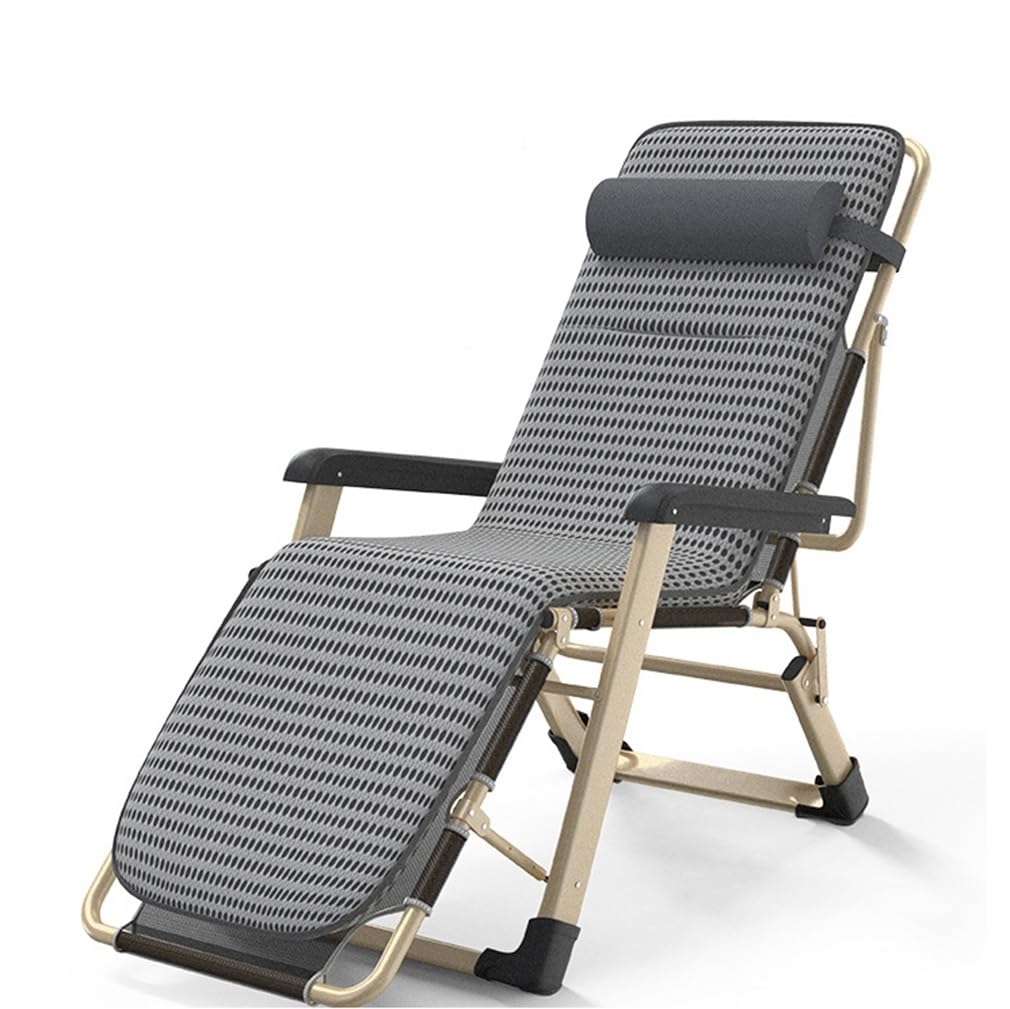 Chaise longue pliante zéro gravité en acier inclinable charge 150 kg