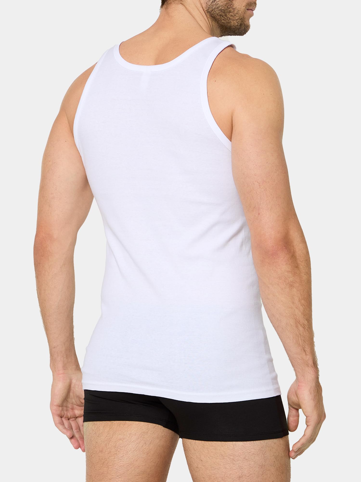Nur Die 2er Pack Unterhemd unifarben weiche & atmungsaktive 100% Baumwolle Kurzarm Unterhemd Herren