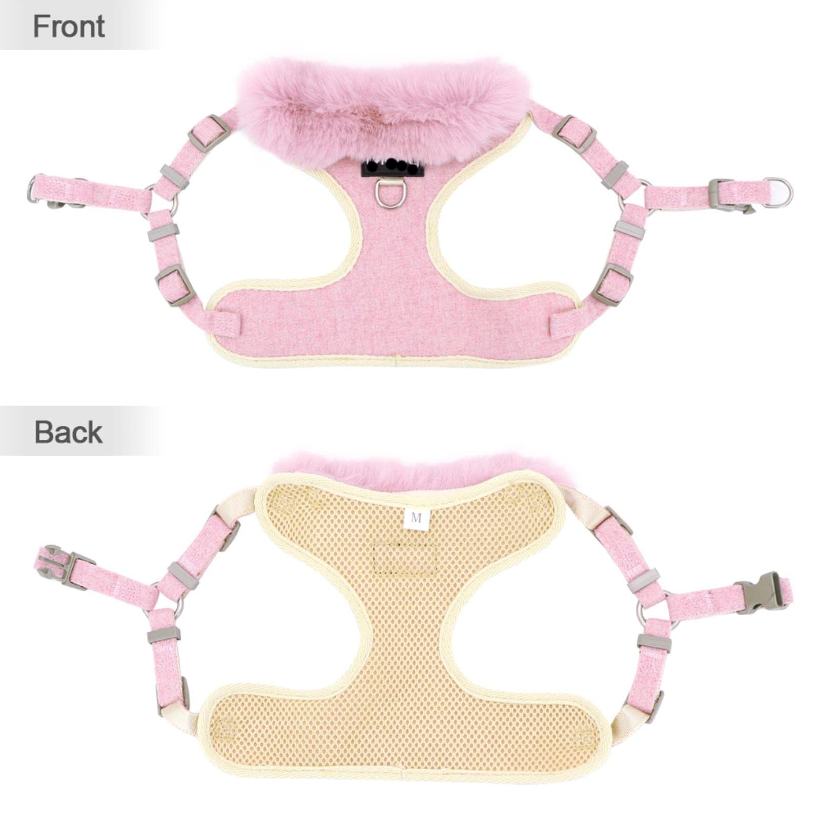 Hot Cat Harnais Et Fourrure Selle Bag Set Mesh Soft Dog Vest Porte - Chaton avec Fourrure pour Chiot Grand Chat Chiot