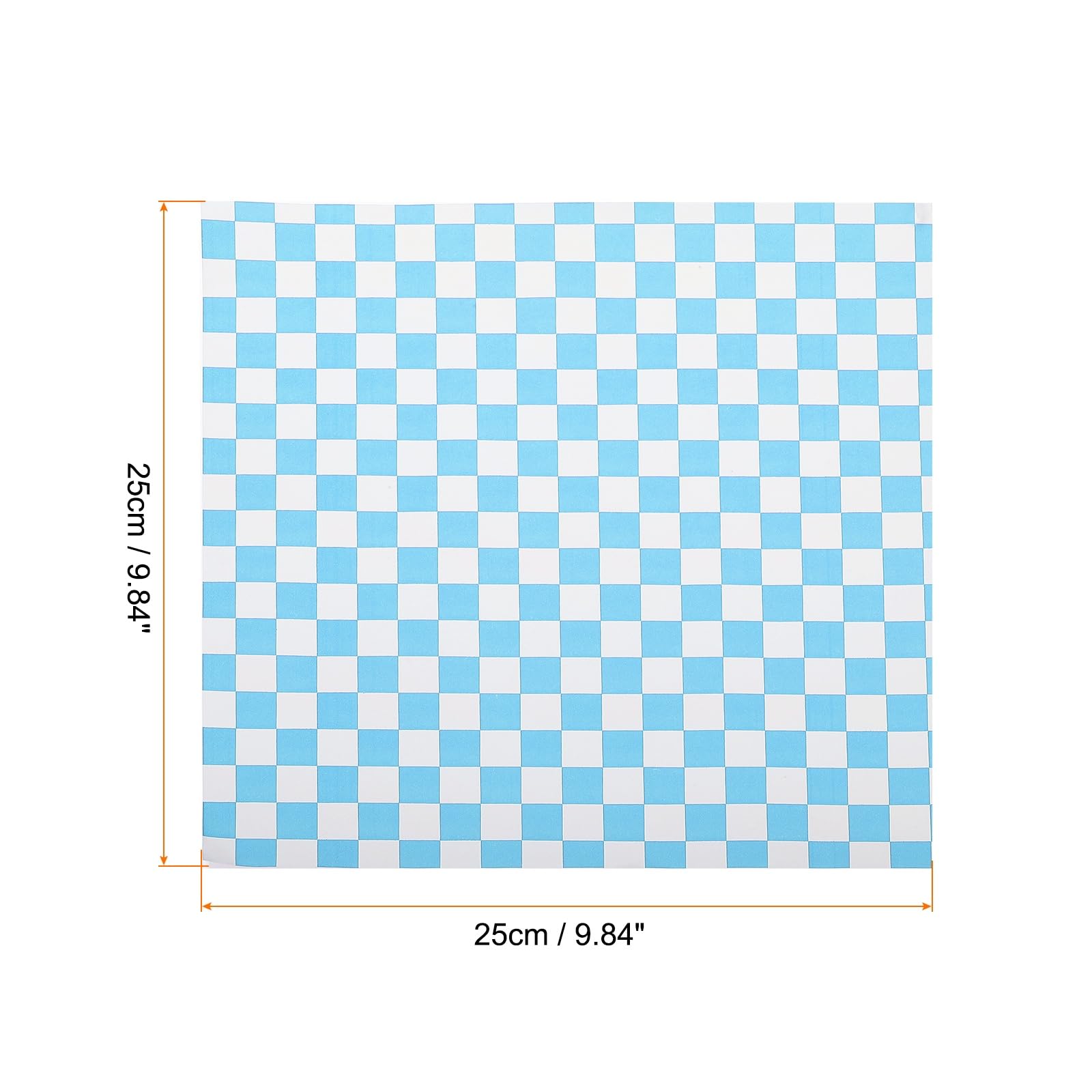 QUARKZMAN 300 Pezzi Carta Oleata A Quadretti 25 X 25 Cm Carta Assorbente Per Alimenti Per Sandwich Carta Da Forno Cestini Da Picnic Pane Hamburger Imballaggio Blu