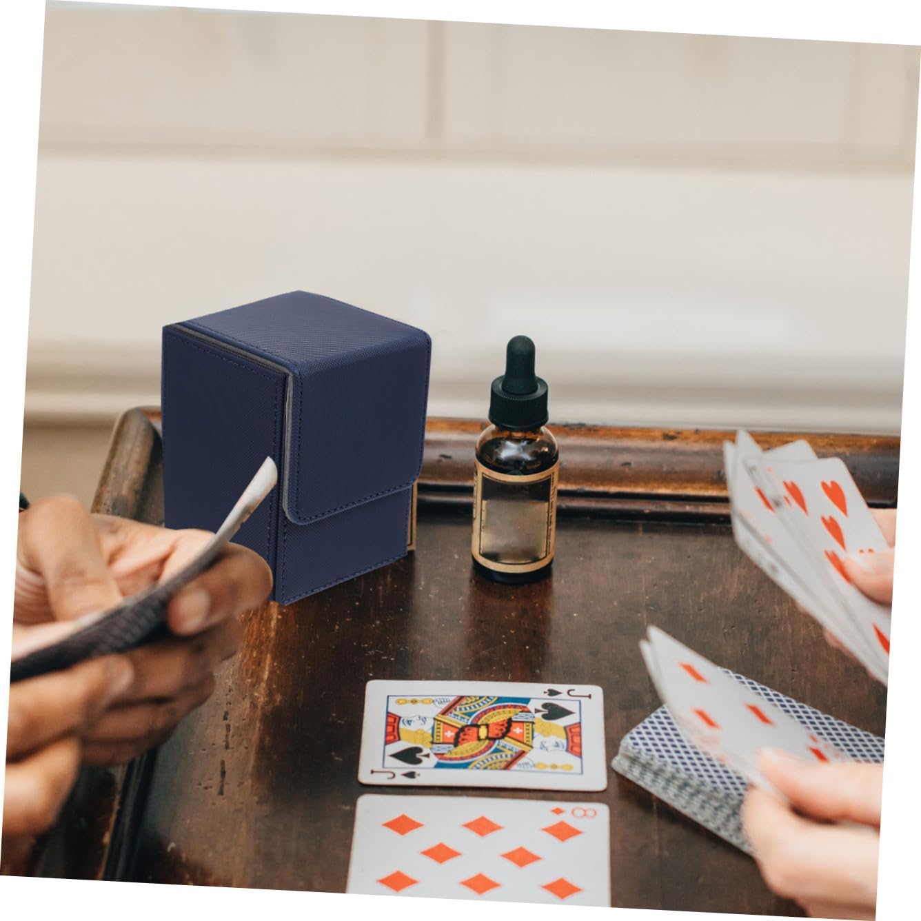 2pcs Box Gaming Cards Box Pu Leather Trading Card Holder Lightweight Portable Storage Organizer image 4