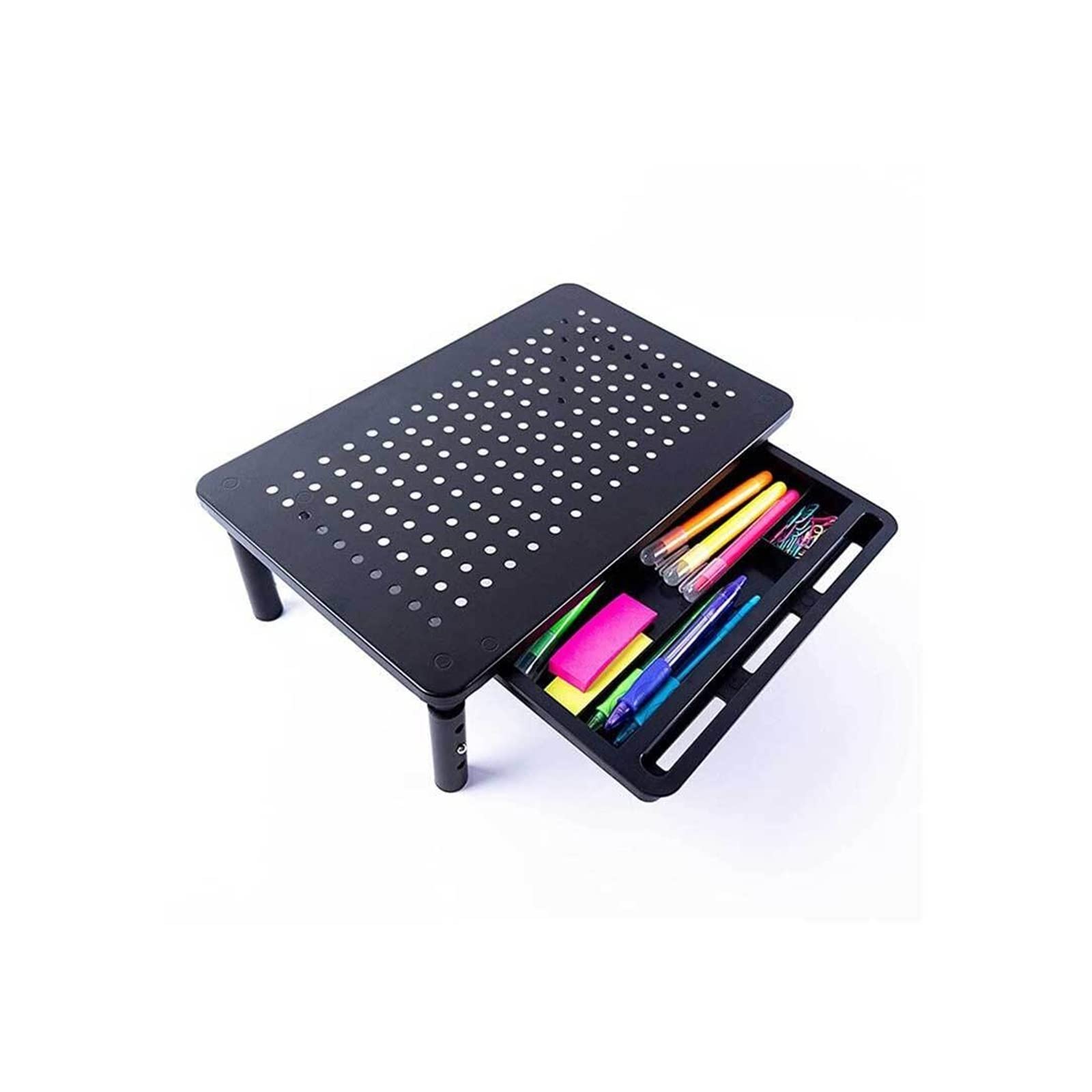 Aioneer Screen Stand, Home Office Computer Display Heightening Stand With Drawer Antislip Adjustable Monitor Bracket Rack Desk Organizer