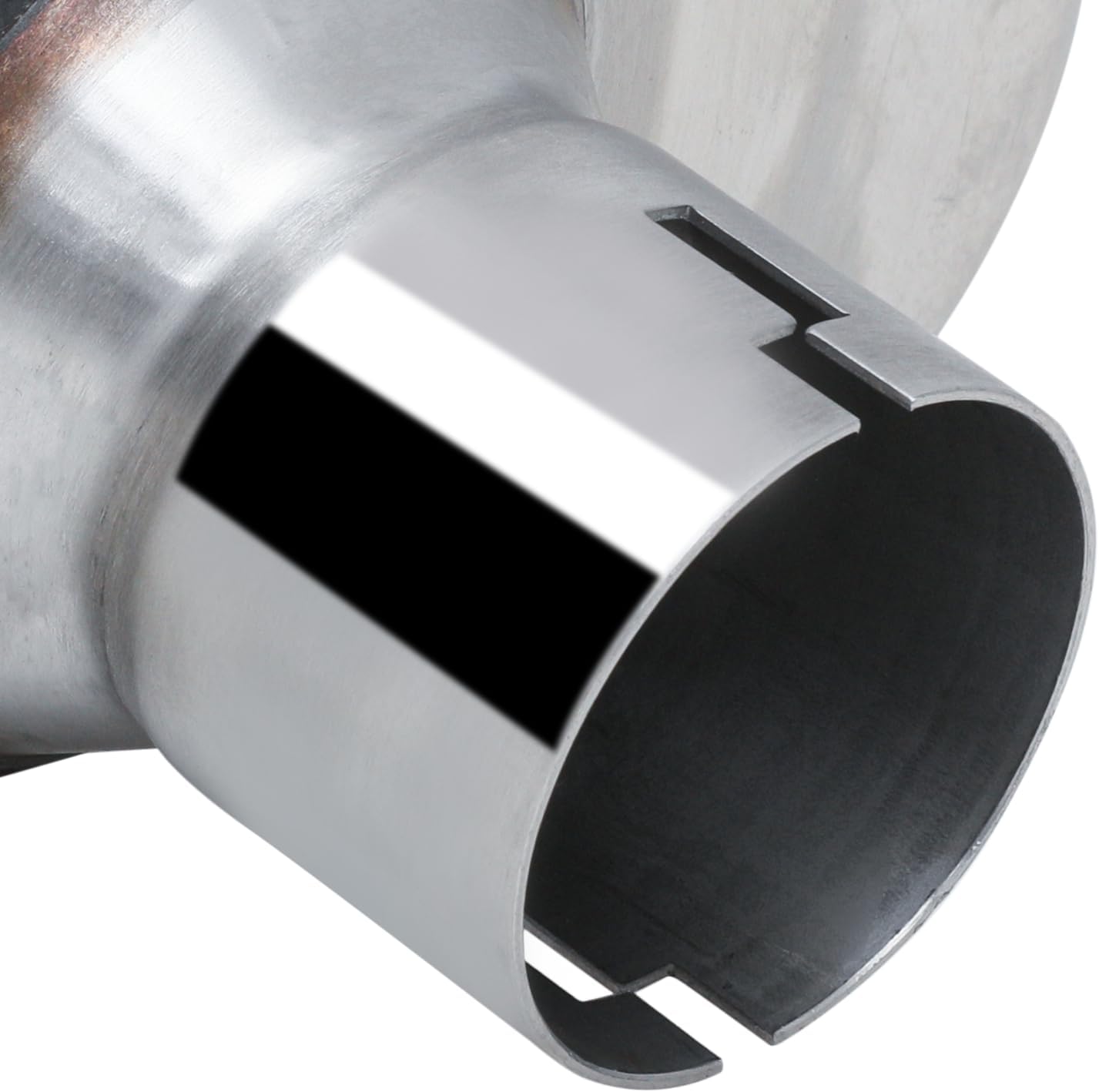 Magshion Universal Exhaust Muffler Stainless Steel Exhaust 3 Inch Inlet 3 Inch Outlet 12.5 Inch Length, Chrome