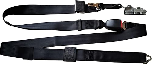 Bonberland Amarre para silla de ruedas, cinturón de seguridad, arnés de silla de ruedas, cinturón de regazo con ajuste de perno Quattro forjado