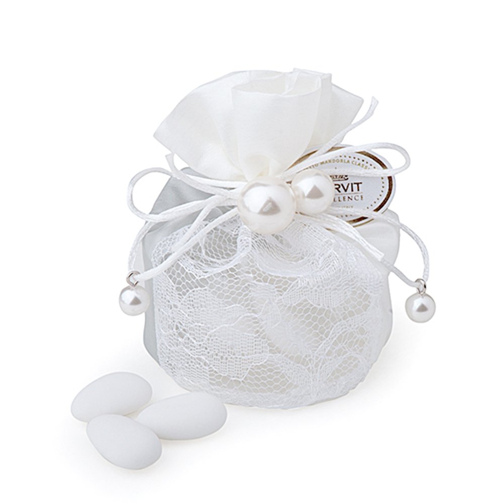 HervitBUCKET GREY 10CM PEARL 5 CONFECTS