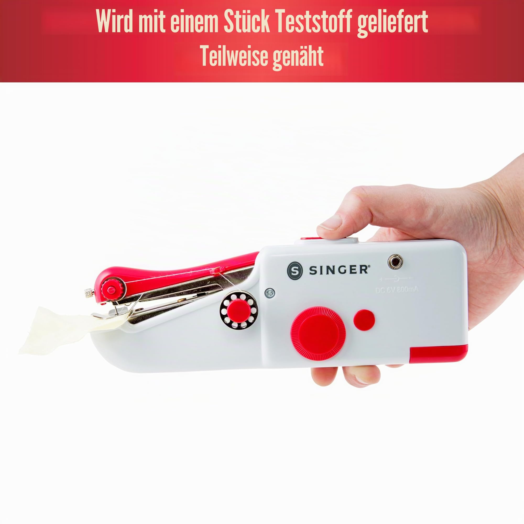 Tragbare Mini Nähmaschine Singer Stitch Sew Quick – Ideal für schnelle Reparaturen zu Hause und unterwegs