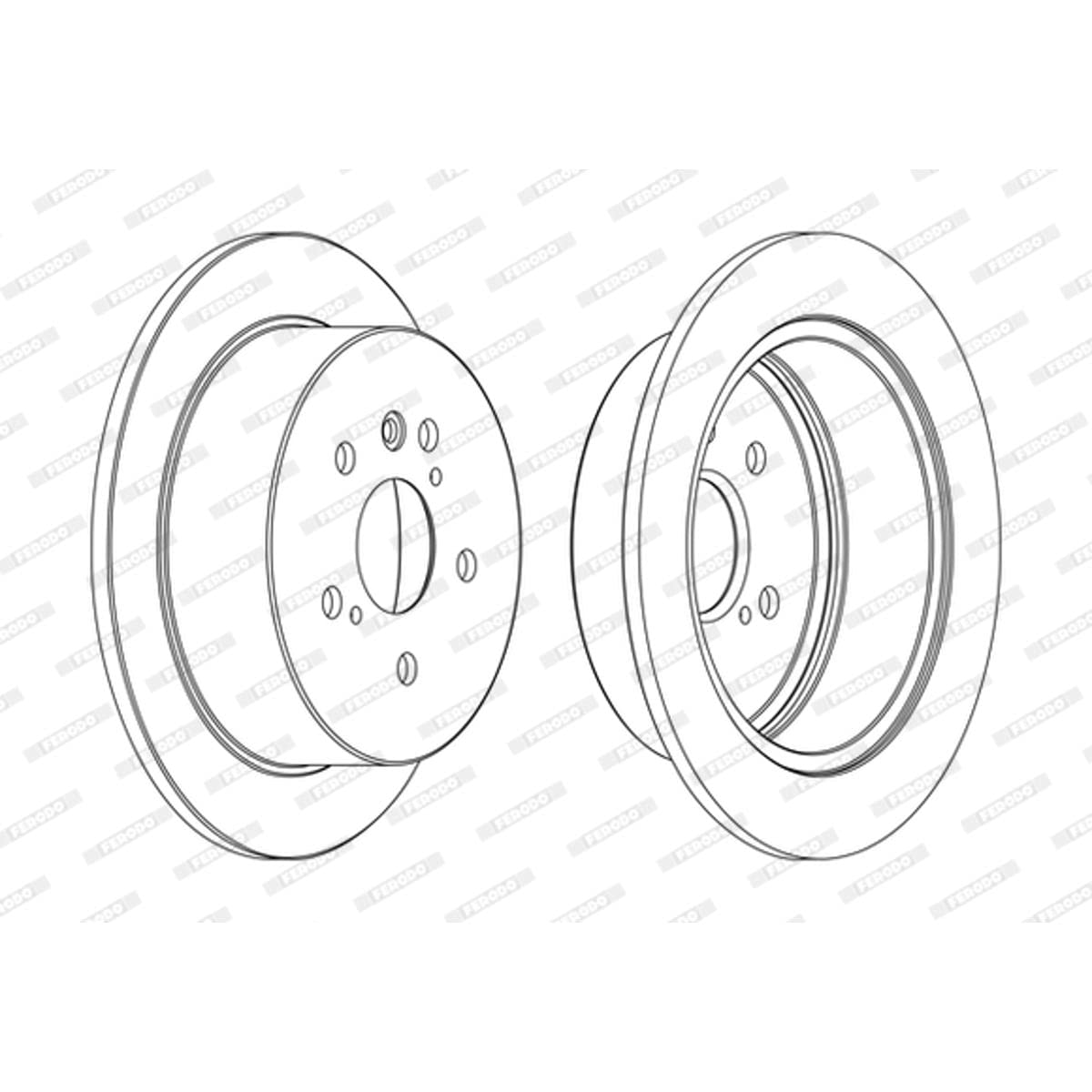 FERODO BRAKE DISC | DDF1545C | REAR | FOR LEXUS RX 2003-2008 | OE-MATCHING QUALITY | SMOOTH & QUIET PERFORMANCE