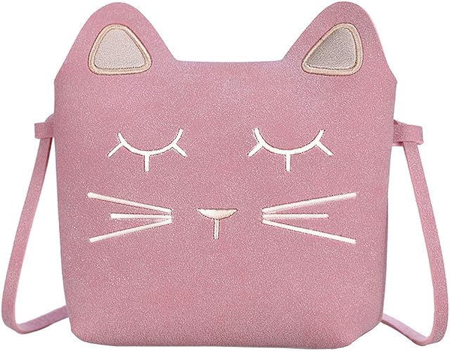 Auranso Little Girls Shoulder Bag, Cute Cat Ear Cross Body Bag Purse Adjustable Strap Massenger Handbag for Kids, Toddler, Girls