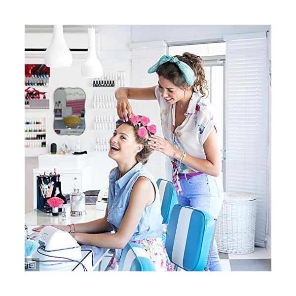 40-Pcs-Pink-Magic-Hair-Rollers-Include-20pcs-Large-Silicone-Curlers-and-20pcs-Small-Silicone-Curlers JANYUN 40 Pcs Pink Magic Hair Rollers Include 20pcs Large Silicone Curlers and 20pcs Small Silicone Curlers