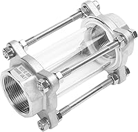 Vista 2 de DERNORD Vidrio de visión en línea con rosca hembra, vidrio de visión recta sanitaria SUS316 1-1/2" NPT hembra