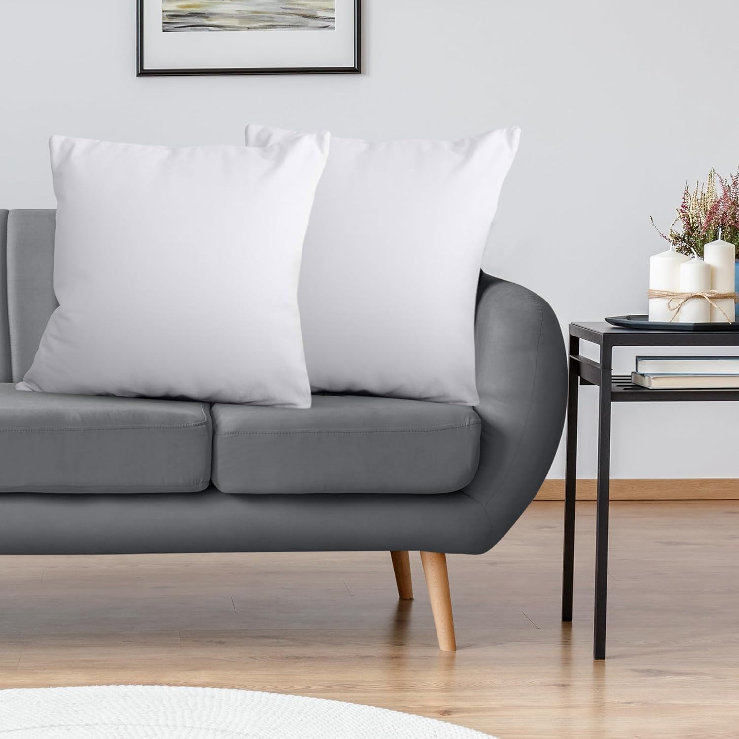 Utopia Bedding Poduszka Wypełnienie (Zestaw 4), 50 x 50 cm Wkładki do Poduszek, Wypełniacz do Poduszek z Włókna Hollowfibre (Biały)