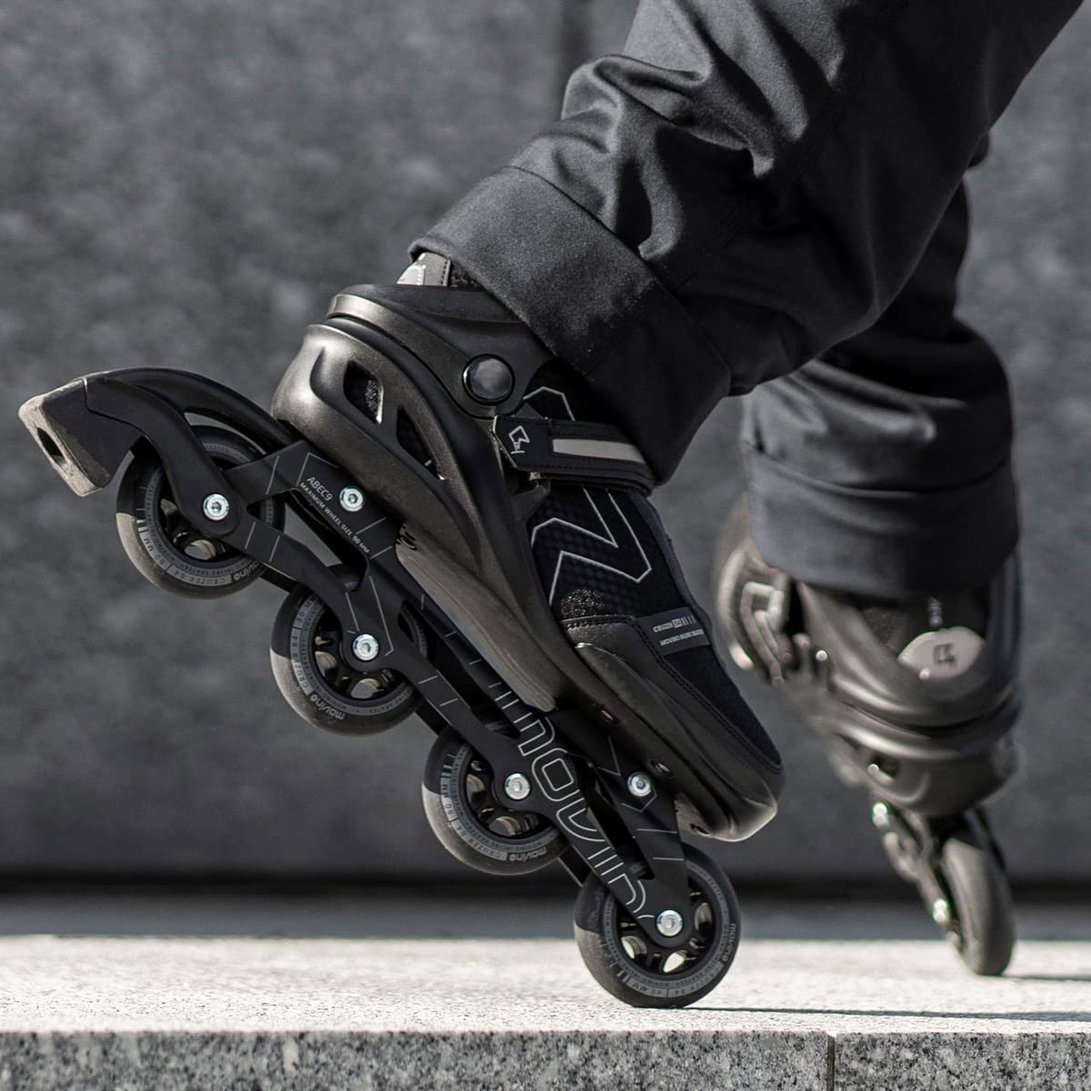 Movino Inline Skates | Cruzer B4 | Fitness Rollschuhe | Damen Herren Inliner | Inliner für Erwachsene | Inlineskates mit Schnellschnürsystems und Reflexionselemente | Rollers mit Aluminium Kufe