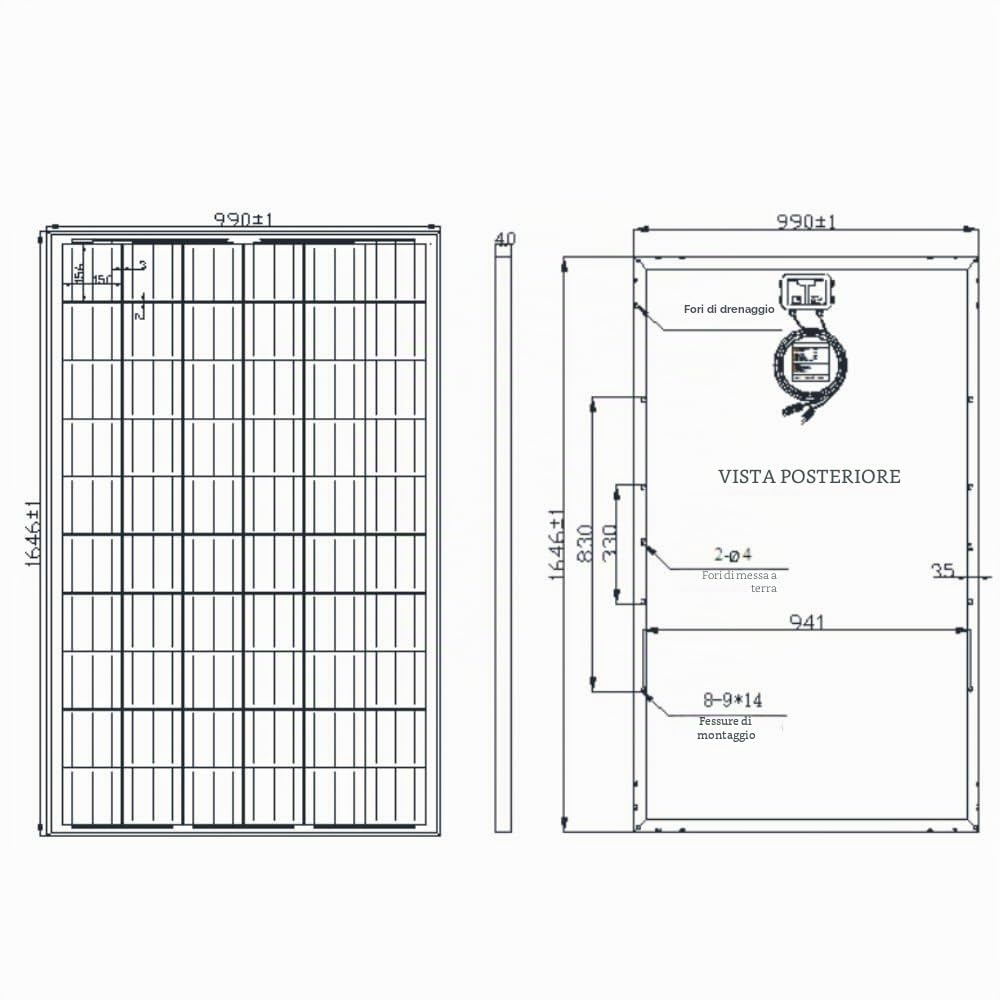 JWS, Pannello solare; modulo a pannello solare, 285 Watt, fotovoltaico, 285 W, 24 V
