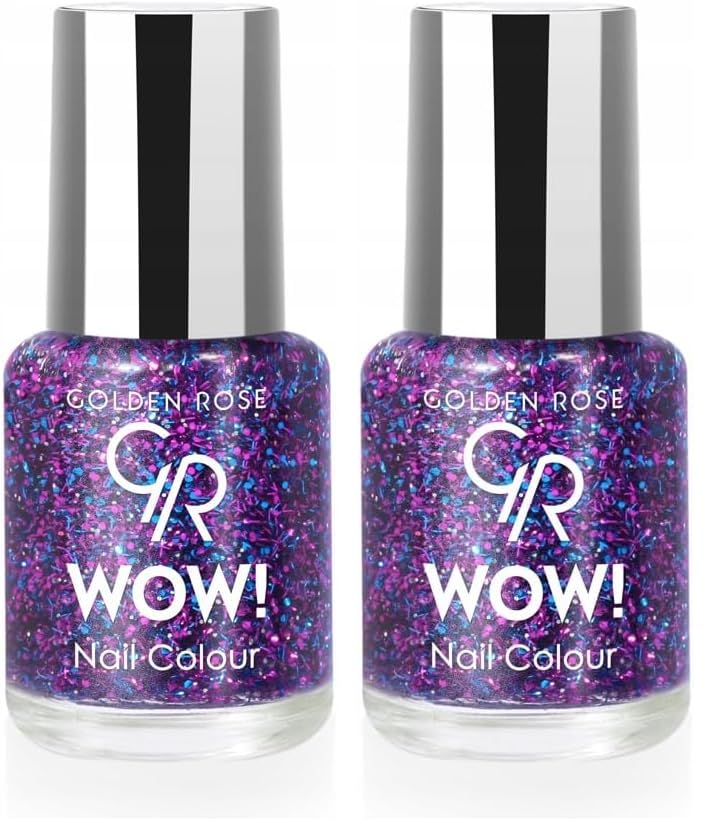 Golden Rose Wow Nail Color Glitter No:208 - Oje 2li paket