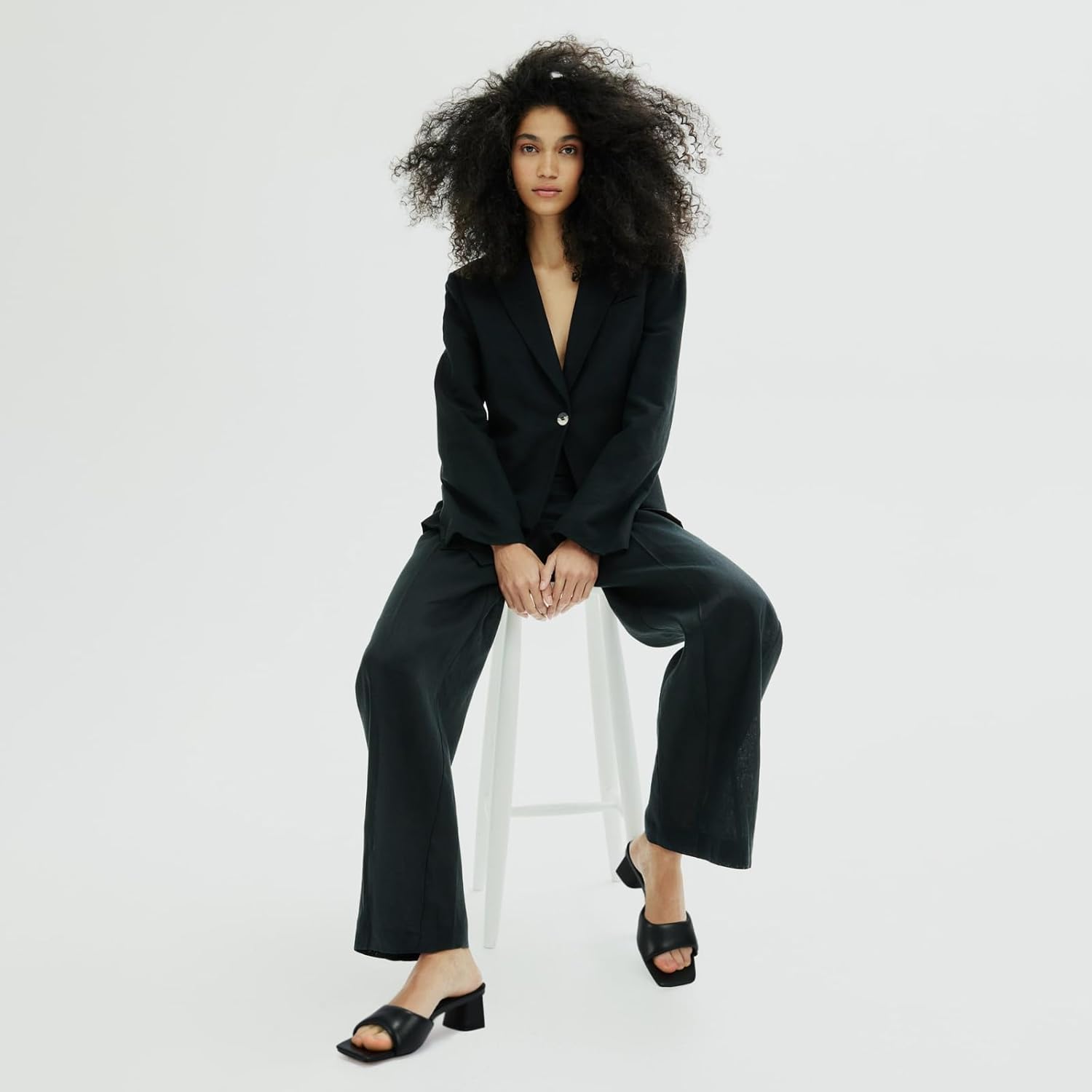 MIRAAZZURRA Heel Mules for Woman Square Open Toe Chunky Block Heel Slip on Heeled Sandals Casual Comfort Party Shoes - Image 9