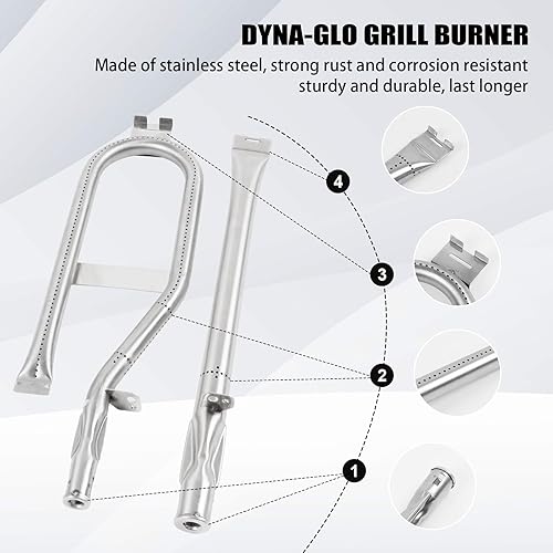 Miniatura 10 de Barbqtime Piezas de parrilla de placas térmicas para Dyna Glo DGH450CRP, DGH450CRP-D, DGH450CRN, DGH450CRN-D, DGH451CRP, DGH451CRP-D, modelos de