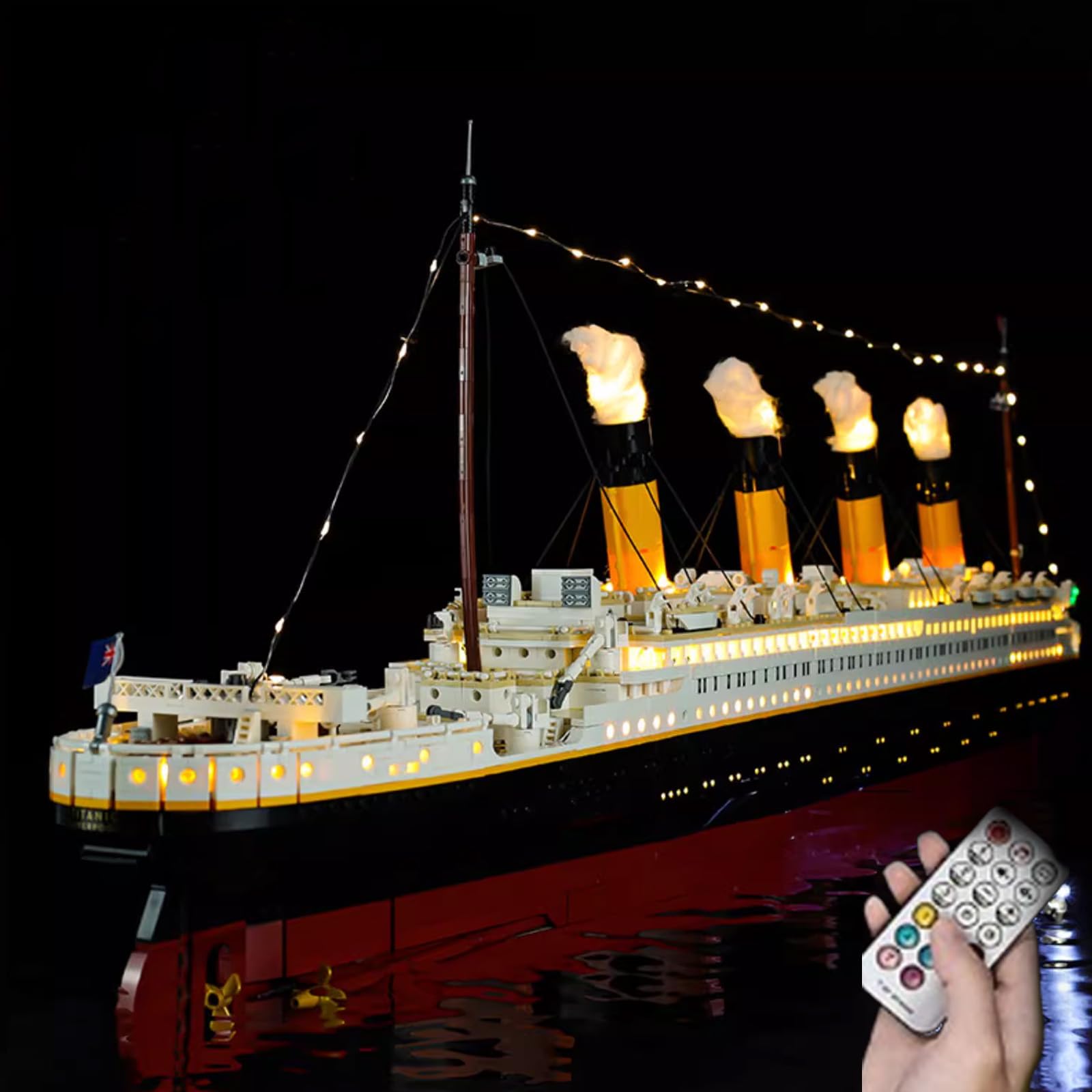 Boheart White Led Light Kit For Lego 10294 Titanic Cruise Ship - Plastic (Model Kit Not Included) (Rc)