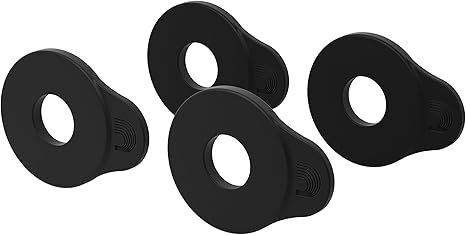 D'Addario Flex Lock Strap Blocks - Locks Straps In Place - Protect Your Instrument with No Modifications or Hardware - Easy to Attach - Set of 4 Blocks - Black