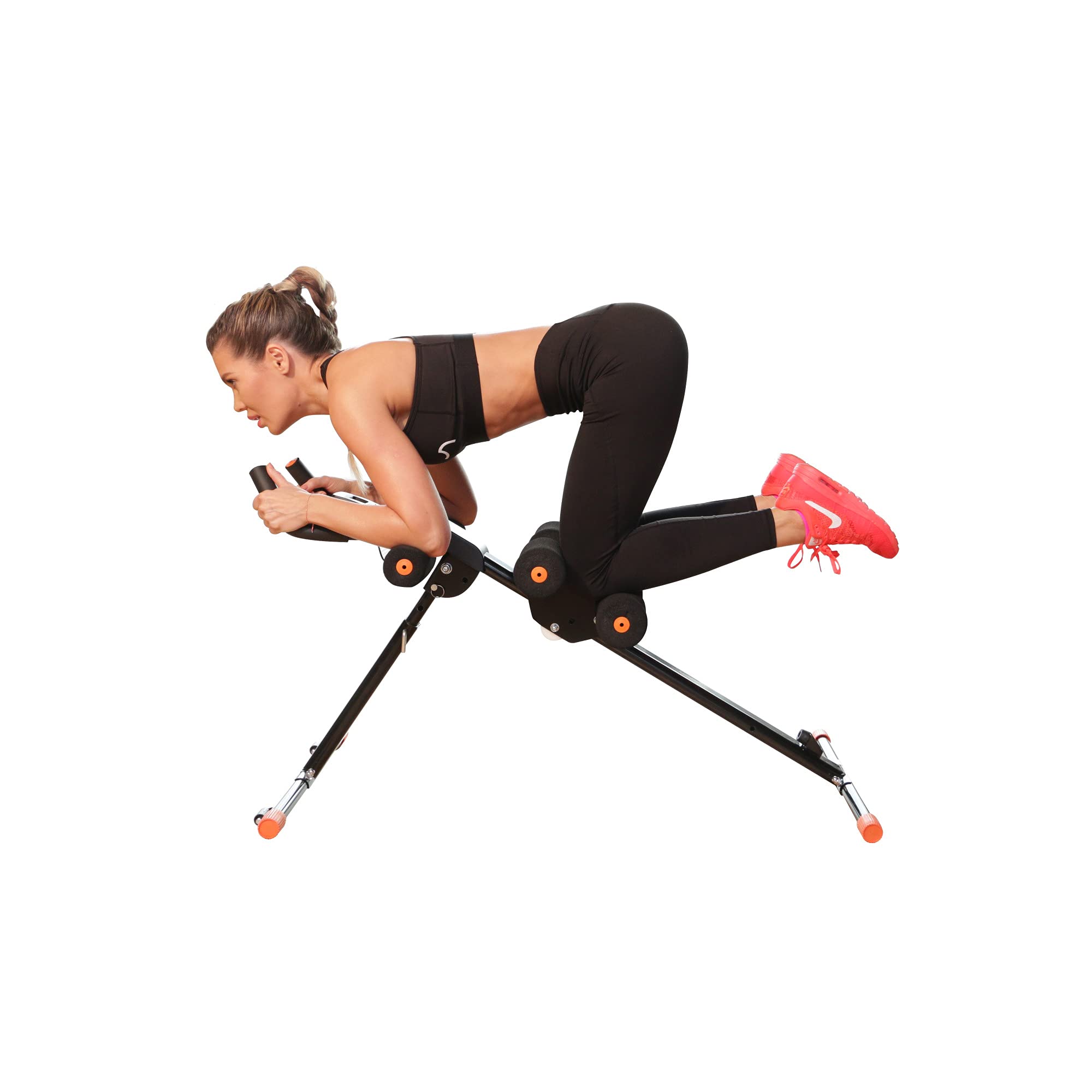Dispositivo para Abdomen TechFit Plegable, Dispositivo de Modelador Abdomen Vertical 5 Minutos, Equipo de Fitness Vertical, Apoyo Firme para Abdomen, Dispositivo para la Talla, Plataforma de Resistencia