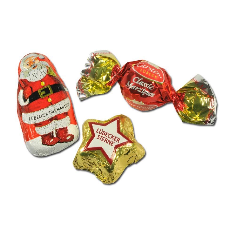 Carstens Lubecker Marzipan Christmas Mix, 150g Gift Bag