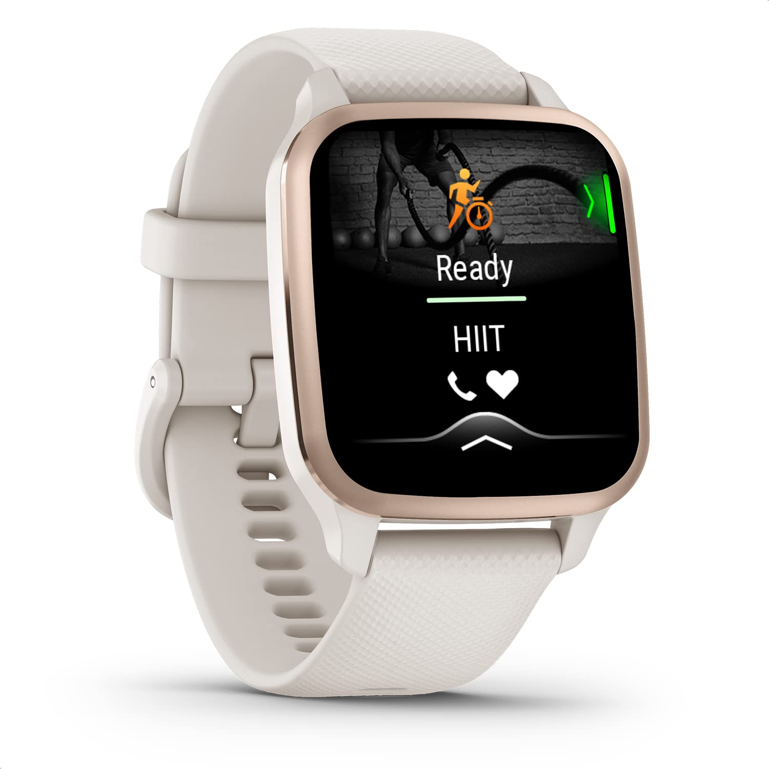 Garmin Venu Sq 2 Music - GPS-Fitness-Smartwatch mit 1,4" AMOLED Display, integriertem Musikplayer, Schlafanalyse und über 25 Sport-Apps Pay, bis zu 11 Tage Akkulaufzeit und wasserdicht