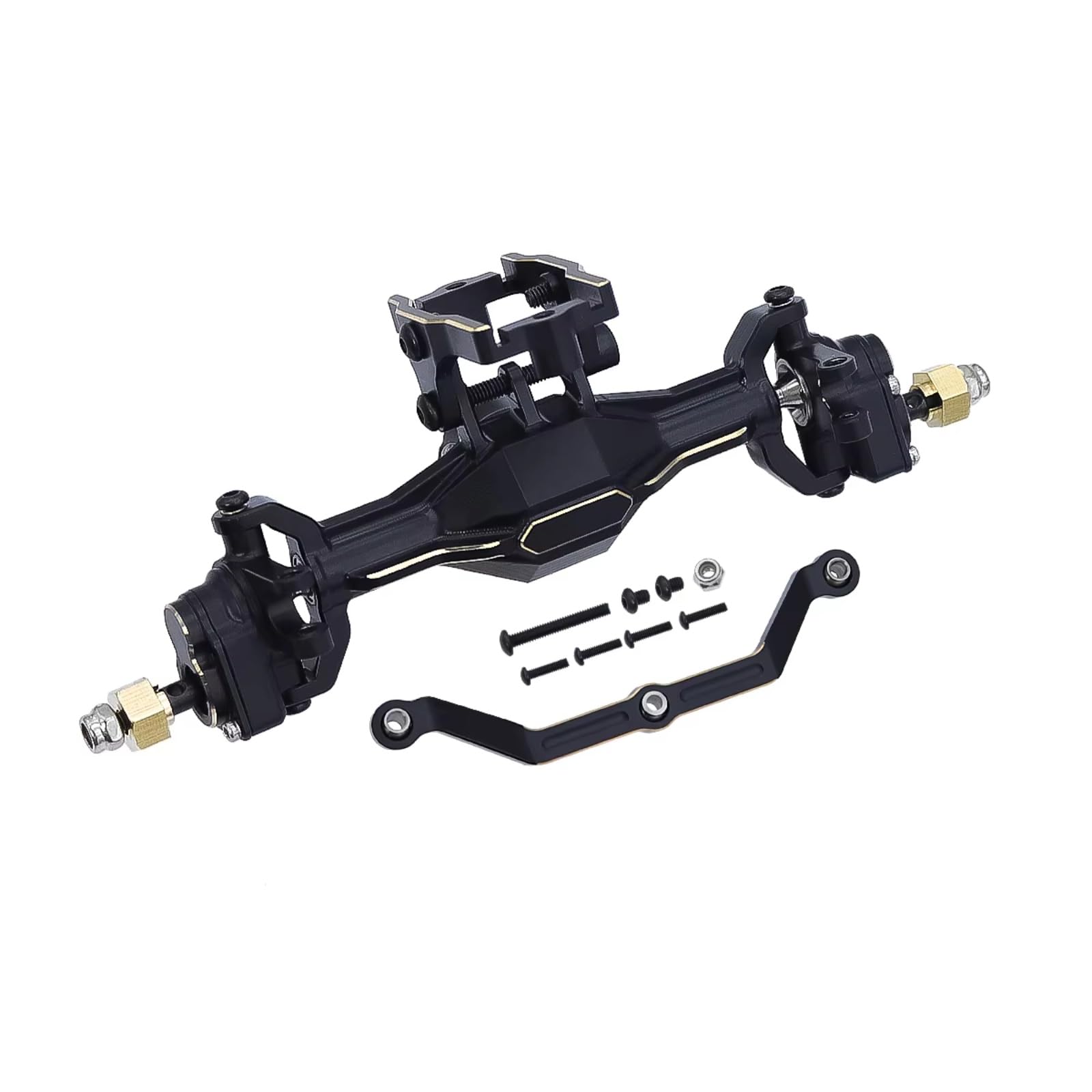 Per TRX4-M 1/18 Anteriore Posteriore Asse Portale Ottone Nero Upgrade Per Altezza Per Terra RC Crawler Parti Metalliche Accessori Modelli Assemblaggio Ricambi RC