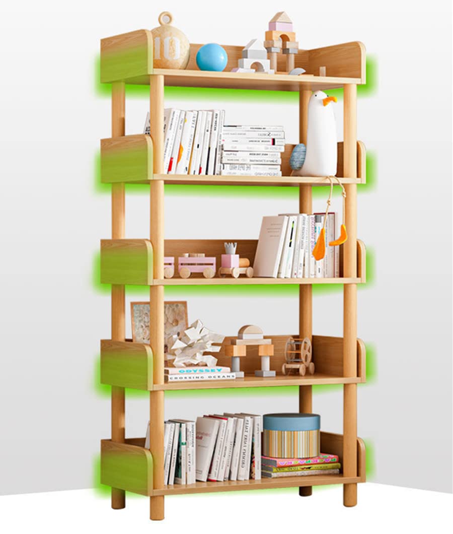 5-Tier Rustic Industrial Bookshelf Display Décor Accent for Living Room, Bedroom, Office w/Metal Frame, Wood Shelves