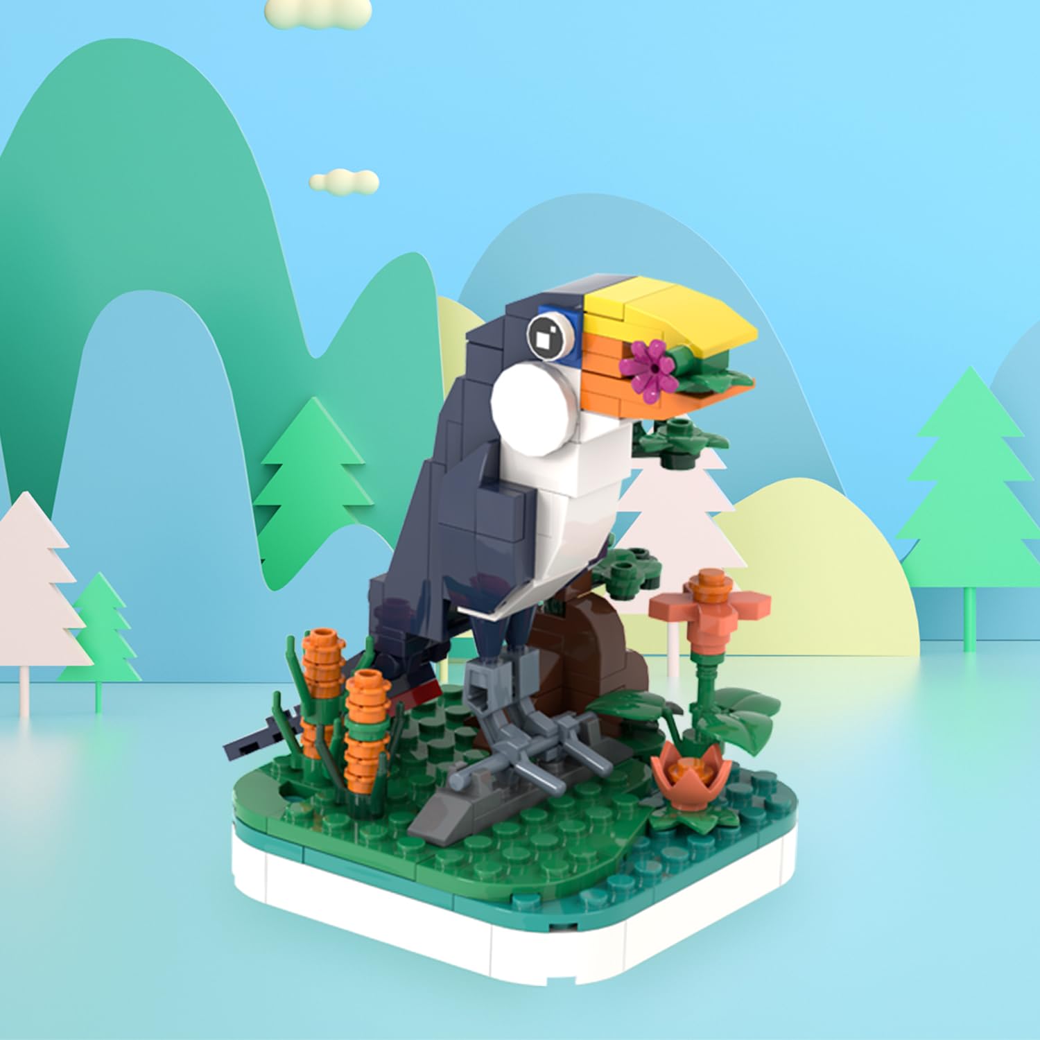 Animal Building Blocks Set Kawaii Bird Series Micro Particle Building ...