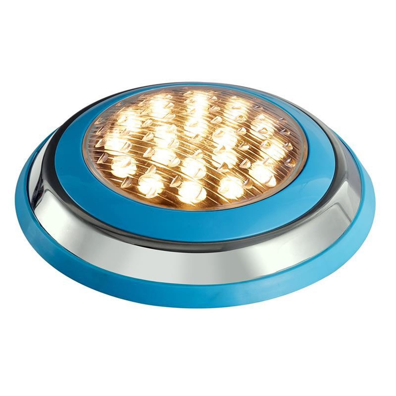 Światła Basenowe, Lampa do basenu Kolorowa dioda LED ze stali nierdzewnej montażu na ścianie Oświetlenie niskonapięciowe 12 V Zdalne sterowanie Wodoodporna lampa(Warm White,9W 230 * 48mm)