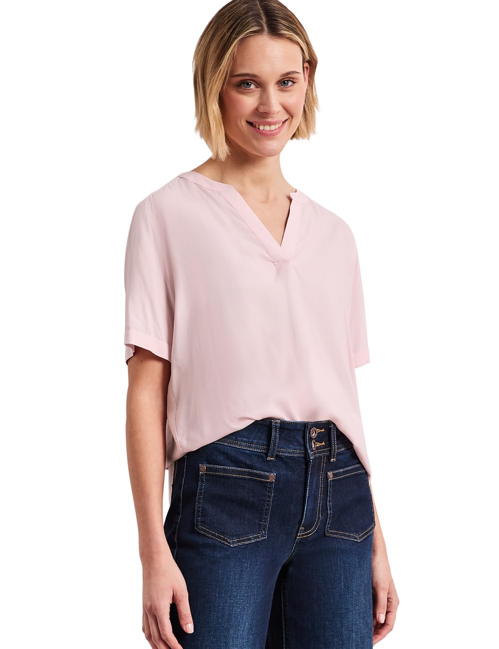 Street One Kurzarm Bluse mit Turn-Up