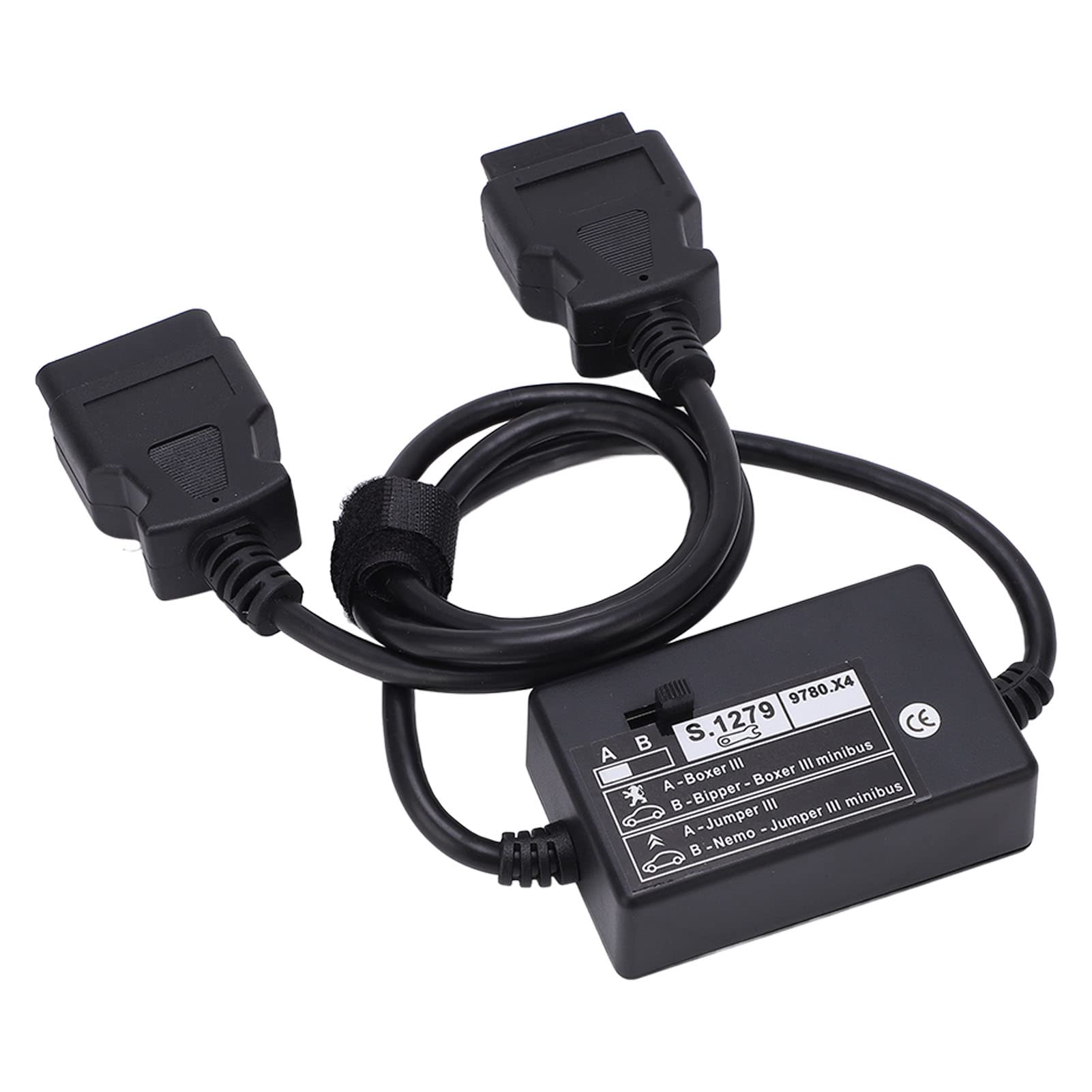 Omeko OBD2 Câble Adaptateur De Diagnostic Mâle Vers Femelle S.1279 S1279 Module De Remplacement Pour Peugeot Bipper Et Modèles Similaires, Câble D'extension 16 Broches Avec Matériaux De Haute Qualité