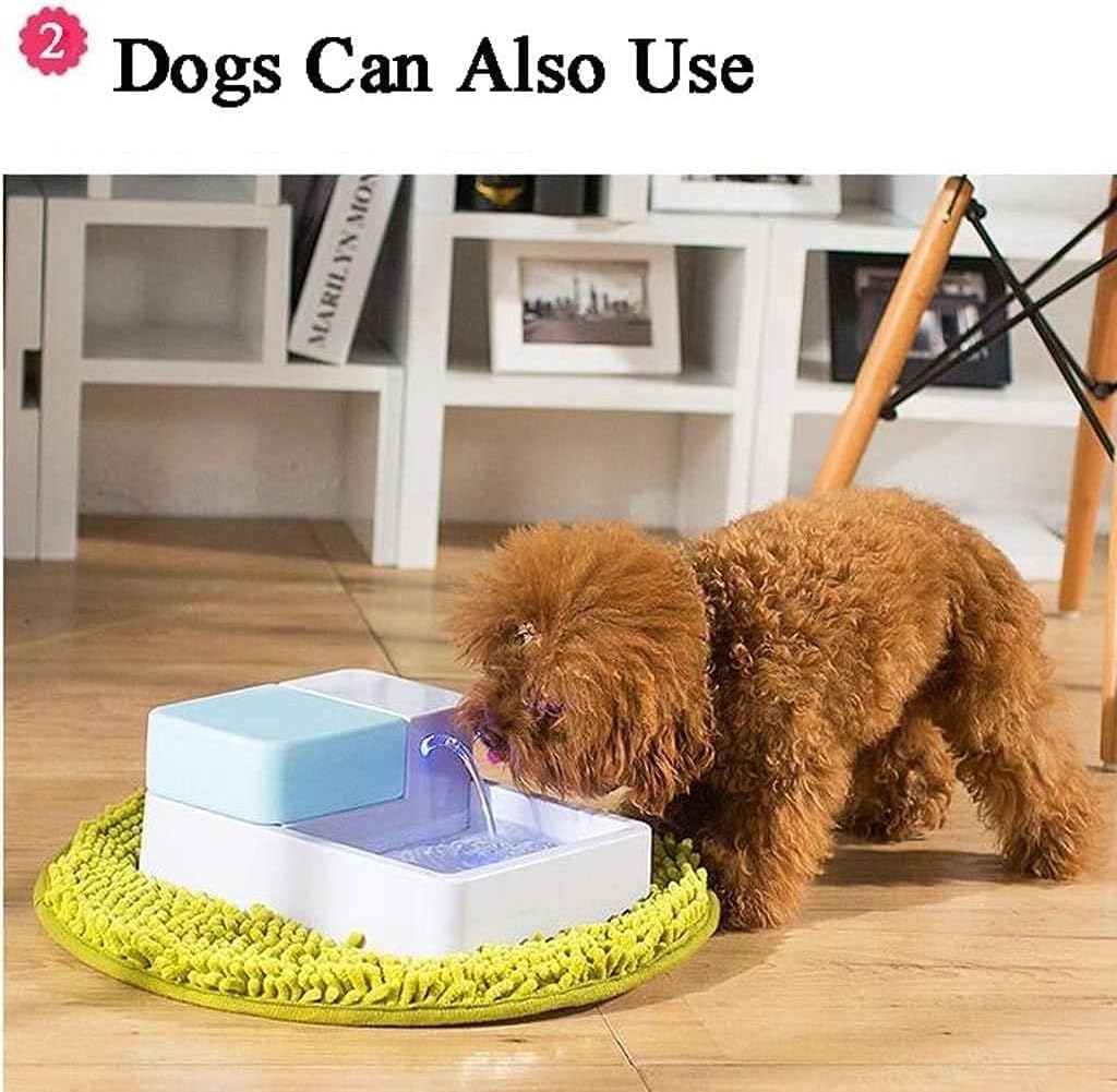 Dispensador de Agua para Mascotas, Bebedero automático para Perros, Bebedero automático para Gatos, Perros, pájaros y Animales pequeños al Aire Libre, 1.8 litros.