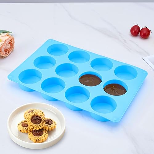 Moldes de silicona para hornear - 1 molde de chocolate, moldes de silicona azul para hornear