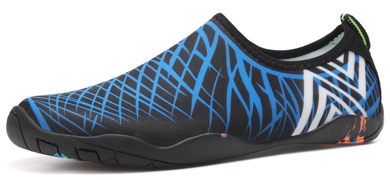 Sixspace マリンシューズ ウォーターシューズ シュノーケリング アクアシューズ ビーチサンダル 男女兼用 水陸両用 青 26cm