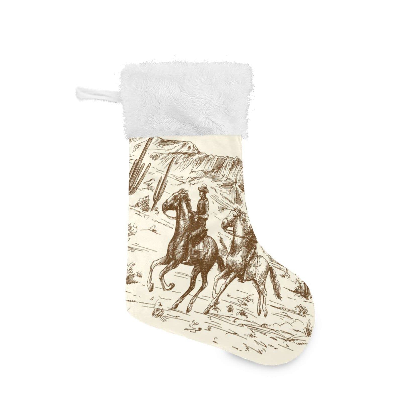 Chaussette de Noël Kigai style cowboy pour briser la monotonie des décorations traditionnelles