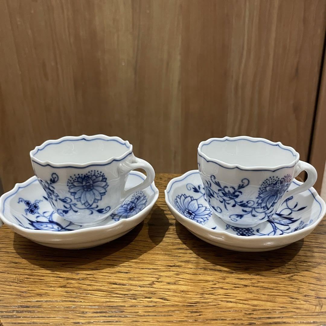 Amazon | マイセン デミタスカップ2客 カップ&ソーサー（ブルー  