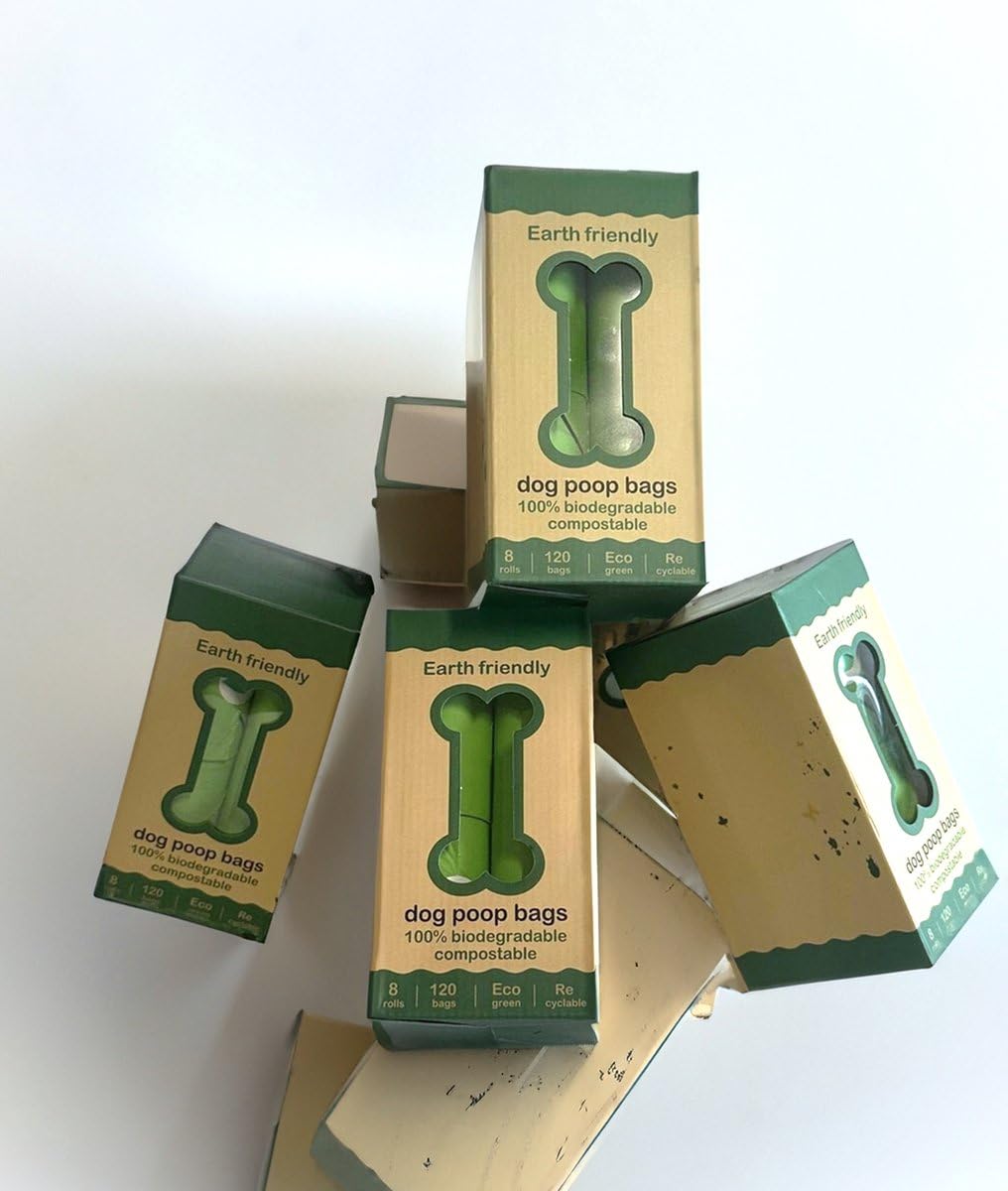 YAR Hundekotbeutel 360 Stück – 100% kompostierbar & biologisch abbaubar – Extra stark & auslaufsicher – 23x33cm – mit Minzduft – Recycelt & CO2-neutral – Grün – für alle Spender geeignet