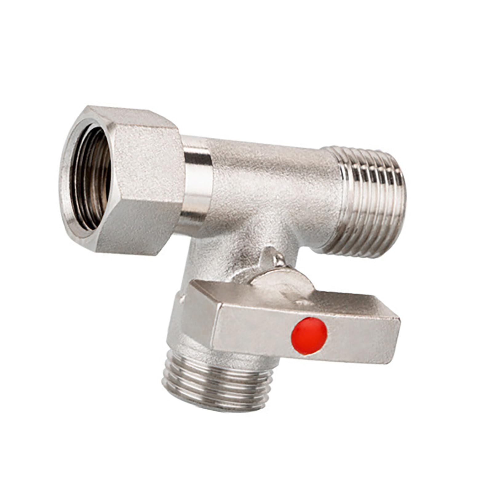 Steel T Valves Adapter Stable Connector Valves Handheld Sprayer Connector Simple for Bidet Sprayer & Dishwasher Use Stop