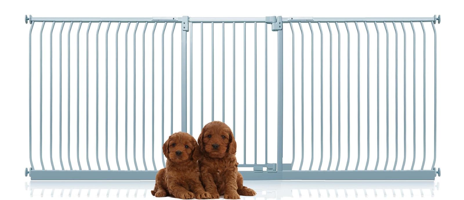 Bettacare Grey Extra Tall Elite Dog Gate, 271Cm - 280Cm, Matt Extra Tall 100Cm In Height, Pressure Fit Pet Gate For Dog And Puppy, Pet And Dog Barrier, Easy Installation