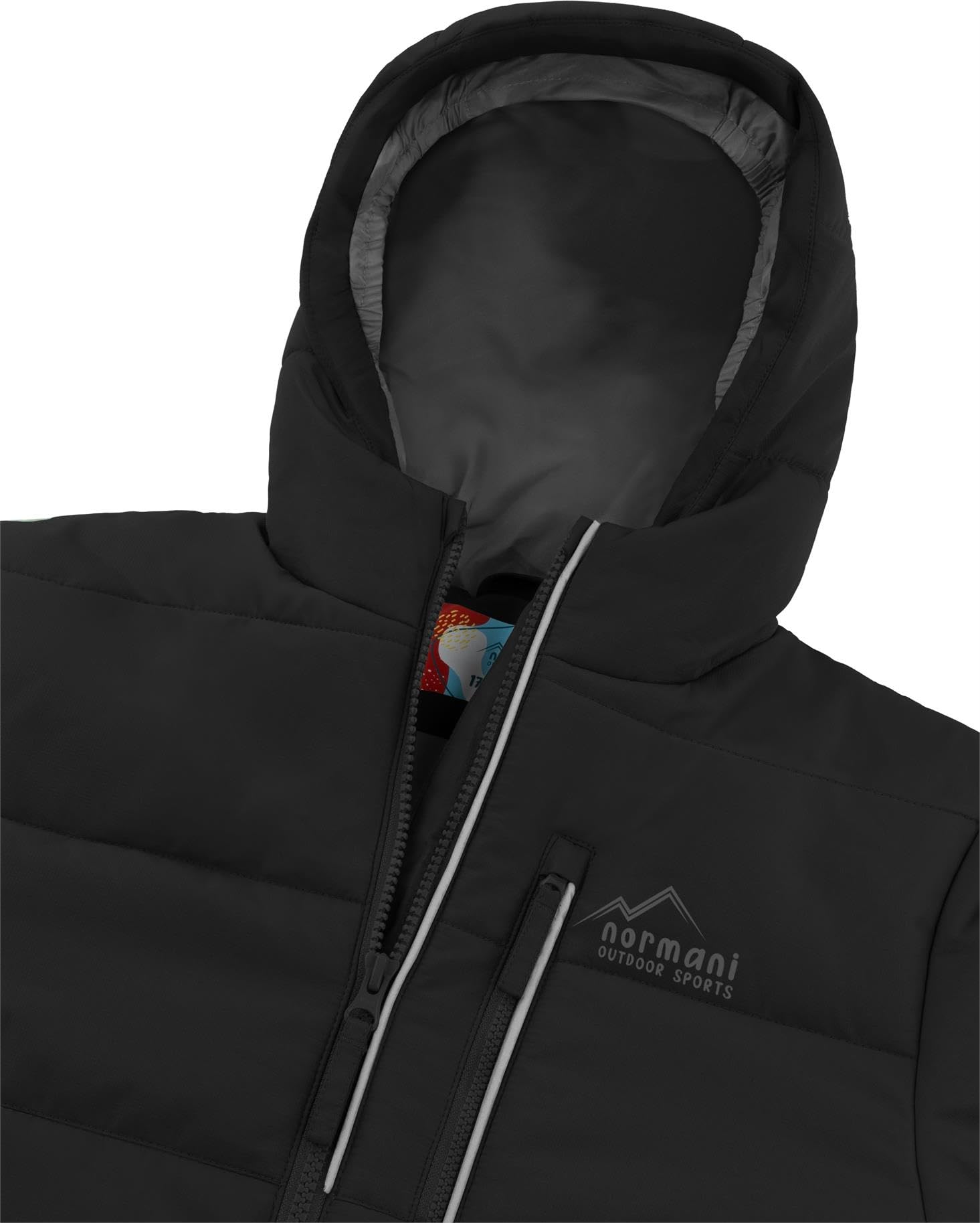 normani Kinder Winterjacke Steppjacke gefütterte Skijacke mit Schneefang wasserdichte Thermojacke mit Kapuze für Junge und Mädchen
