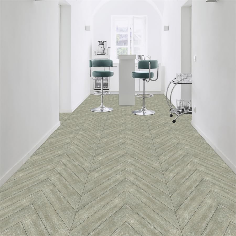 Tile Stickers Green Wood Grain Stick On Tiles,Self Adhesive Wall Tiles for Kitchen Bathroom,Vinyl Peel and Stick Wall Tiles,Stick On Wall Tiles Waterproof Oilproof3 PC(15x90cm)