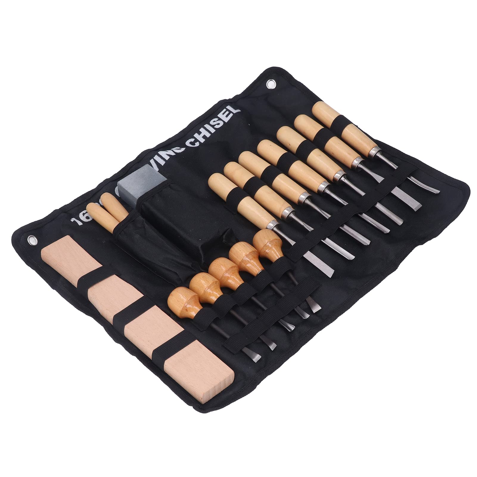 Juego de 16 Herramientas para Tallar Madera, Herramientas para Tallar, Juego de Cuchara Y Cuchillo para Carpintero de Escultura DIY