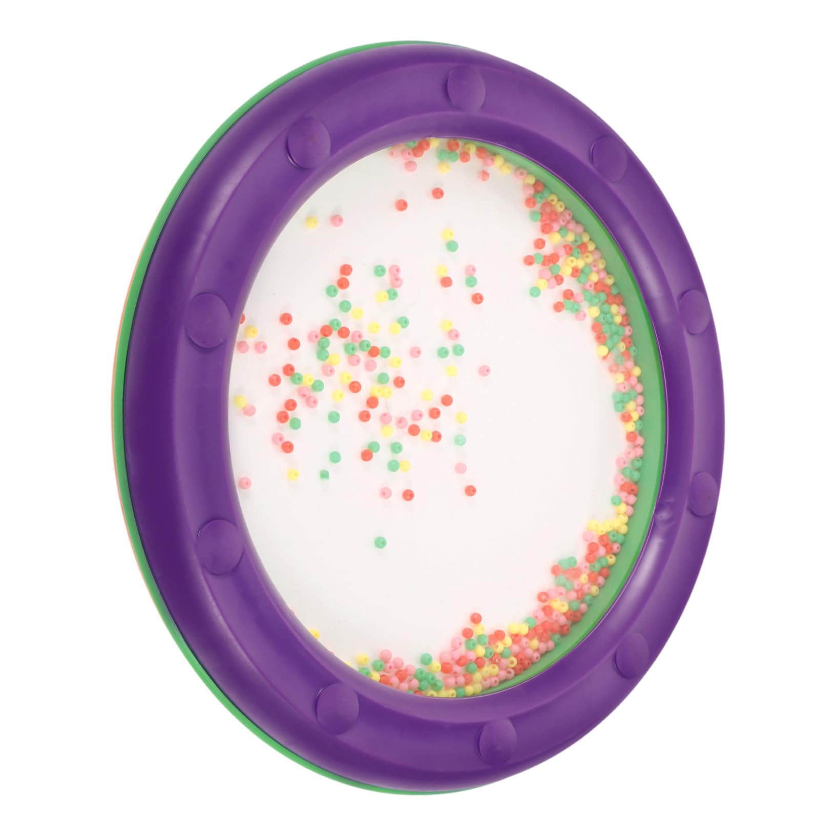 Tambour Océan en Plastique, Instrument à Perles Ondulées pour Bébé | Bavure, Son de Vagues, Usage Musical Doux, Finition Généreuse et Stylée