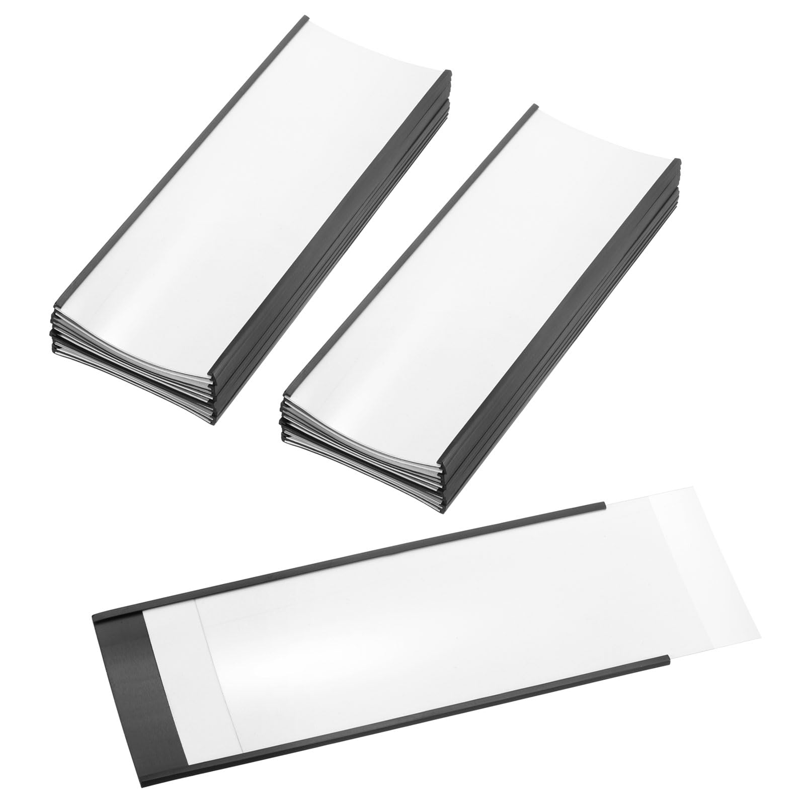 PATIKIL Magnetic Label Holder 8" x 3" with Paper Inserts