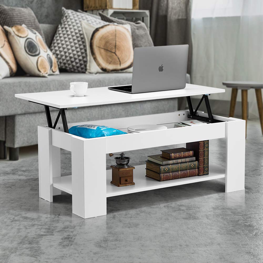 Buy Lift Top Coffee Table,Rustic Coffee Table Lift Tabletop with Hidden Compartment,Pop