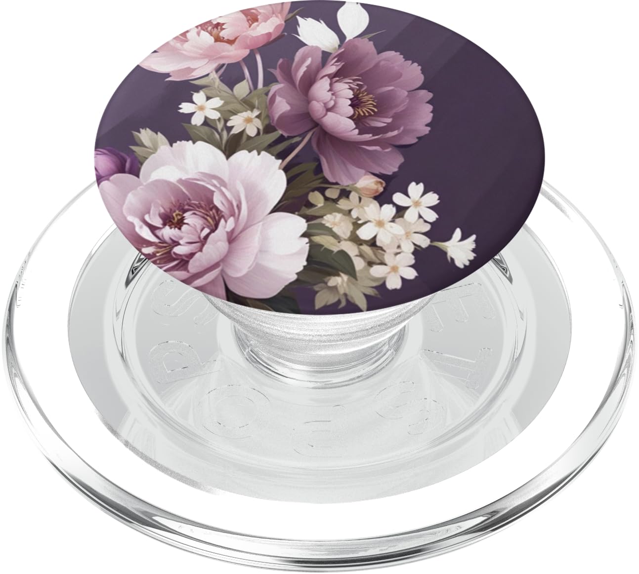 Cherry Blossoms Purple Flower Floral Pattern PopSockets PopGrip for MagSafe