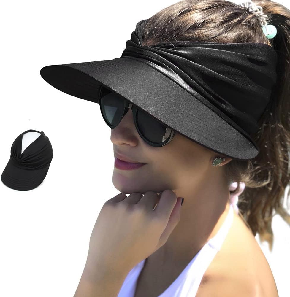 Sun Hats for Women Wide Brim Visor UV Protection Summer Beach Hat for Women Foldable Golf Hats
